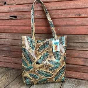 054 Trisha - Blank Slate w/ Turq. Patina Feather