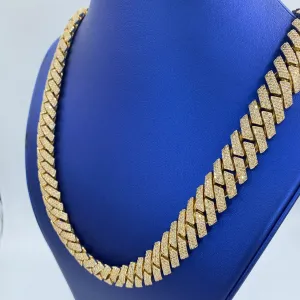 10K 16MM Cuban Link Diamond Chain 22"