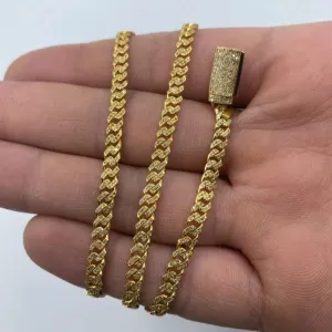 10K 4MM Cuban Link Diamond Chain 18-22"