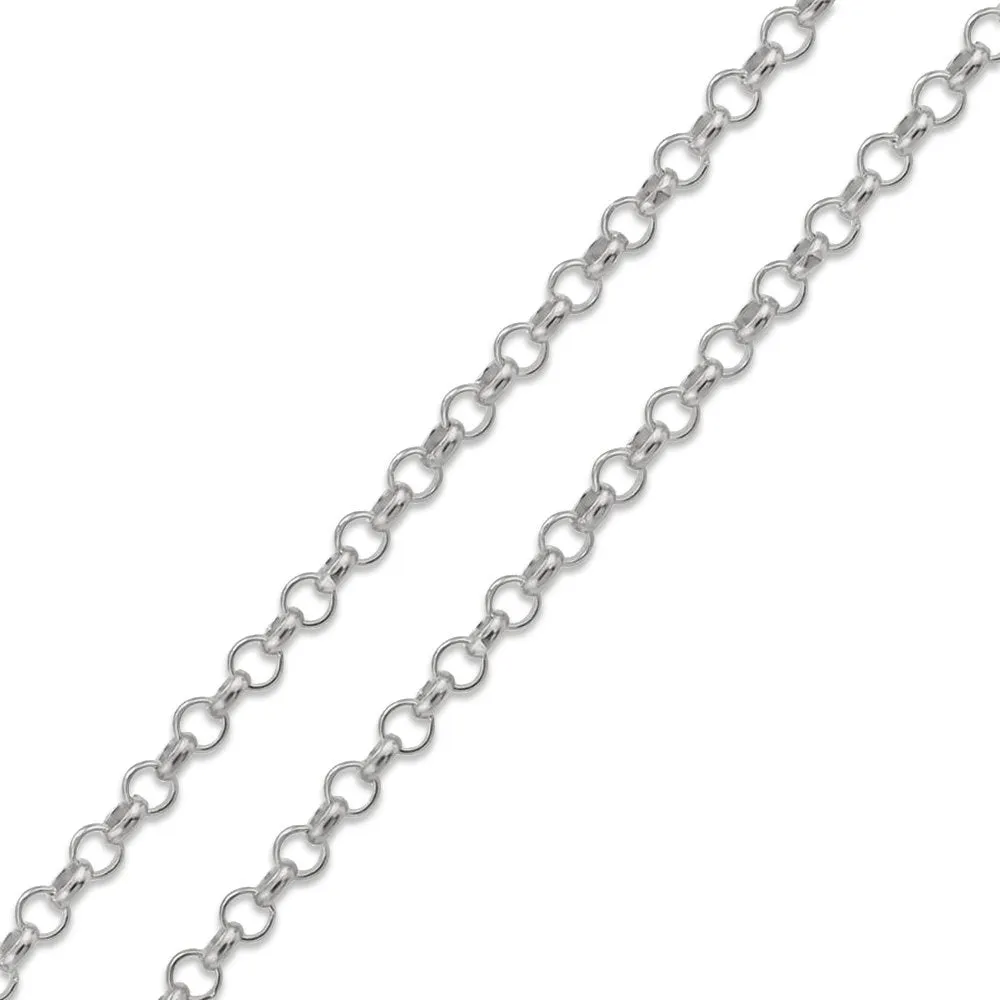 10K White Gold 2.5mm Rolo Chain