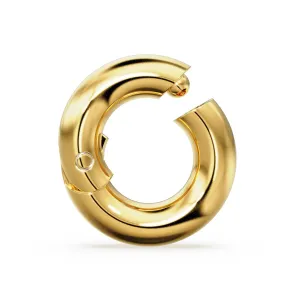 10mm Clicker Charm Holder / 1.8mm Profile 14K Gold Ring Clasp / Necklace Connector Clasp Lock / Charm holder / Solid Gold Charms ClaspSALE