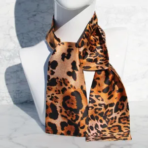 1/1 Cheetah Silk Charmeuse Scarf / Made in USA
