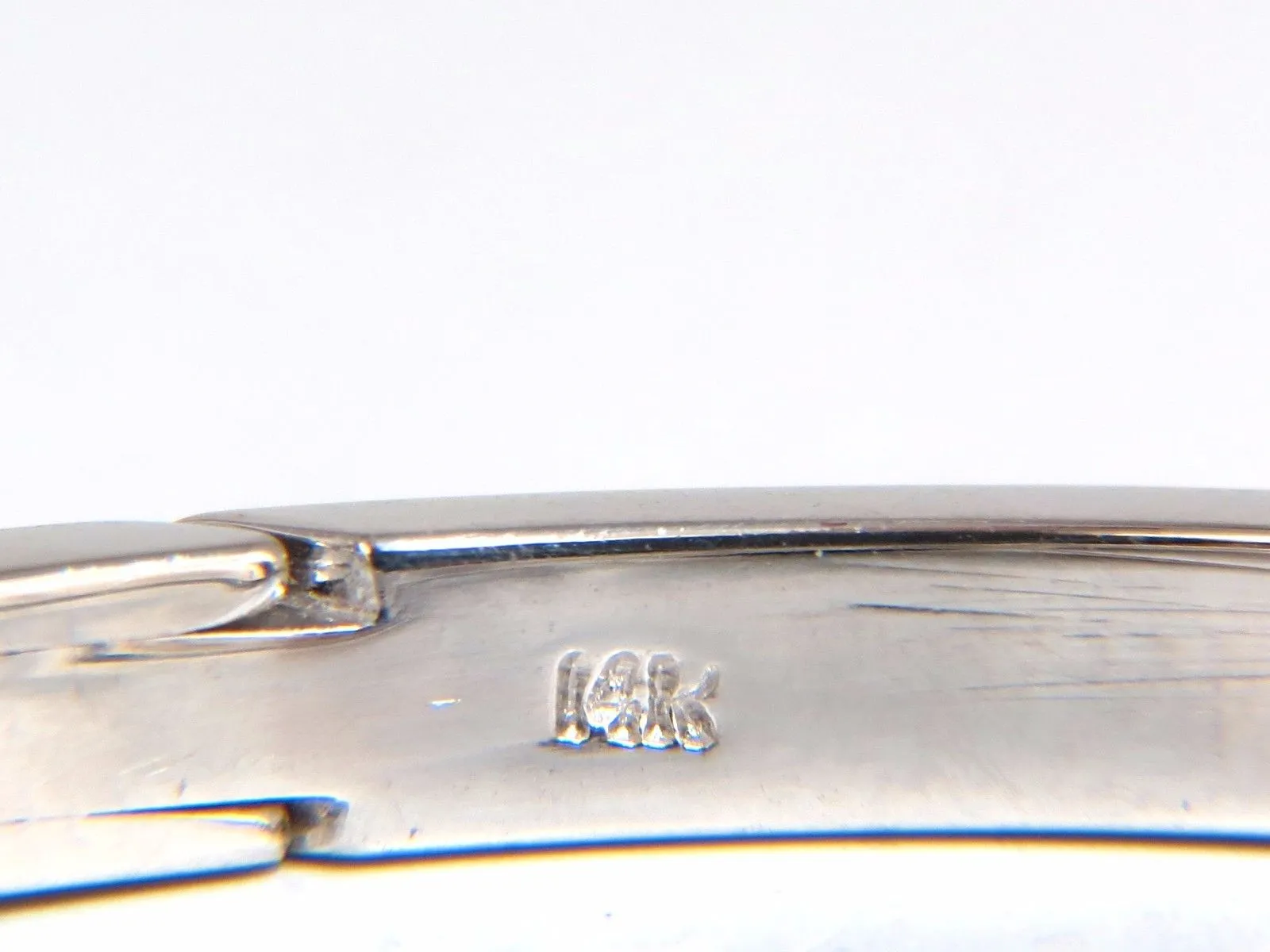 1.30ct natural round diamonds bangle bracelet g/vs channel 14kt