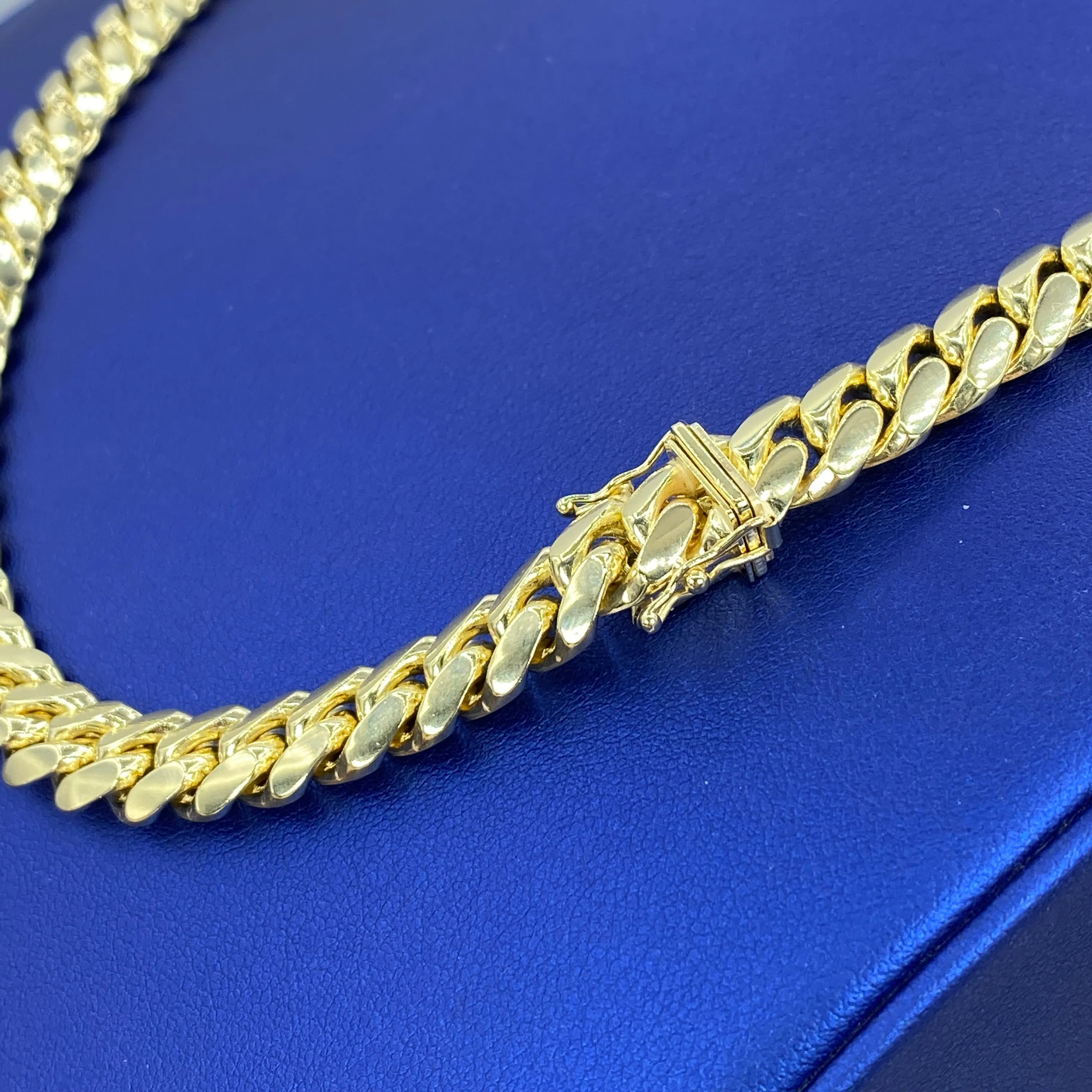 14K 8.5MM Solid Cuban Link Chain 24"