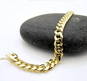 14k Men's Miami Cuban Link Bracelet