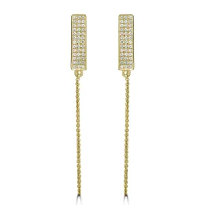 14K Yellow Gold Crosby Earrings with Diamond Studs