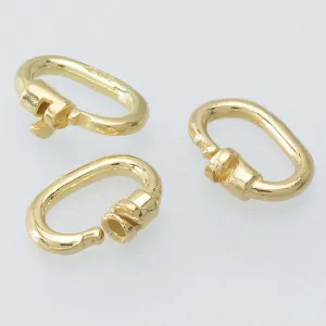 14KT Yellow Gold Link Lock Clip-On Enhancer Bail