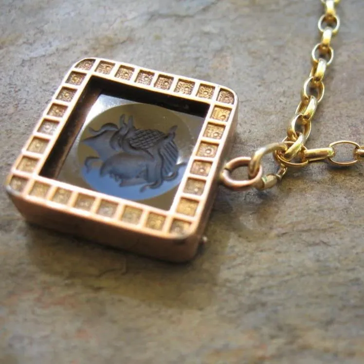 14KT Yellow Gold Link Lock Clip-On Enhancer Bail