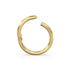 18mm Round Profile Clicker Gold Clasp / 14K Gold Connector / Necklace Connector Clasp Lock / Charm holder / Solid Gold Charms Clasp