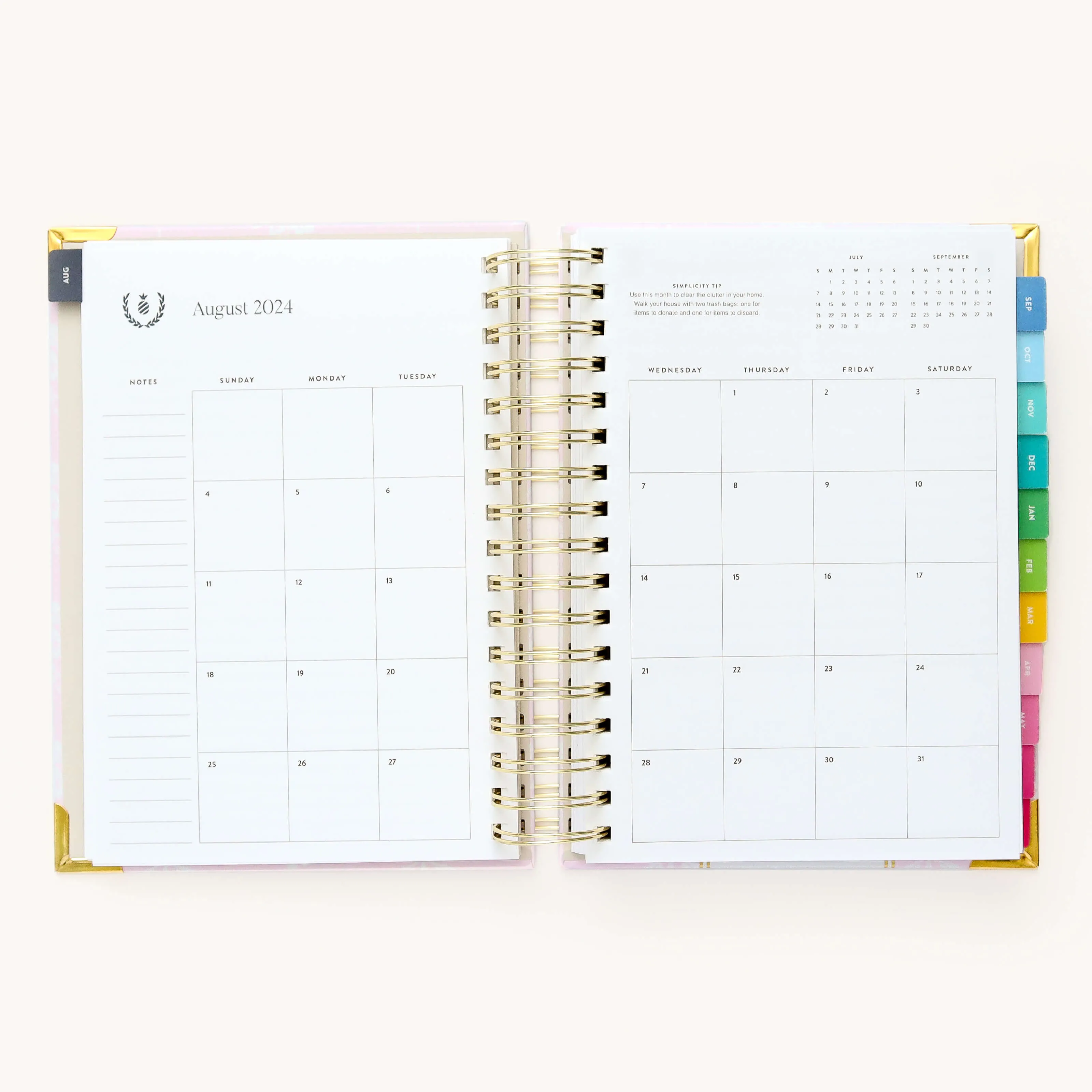 2024-2025 Daily Simplified Planner - Blush Block