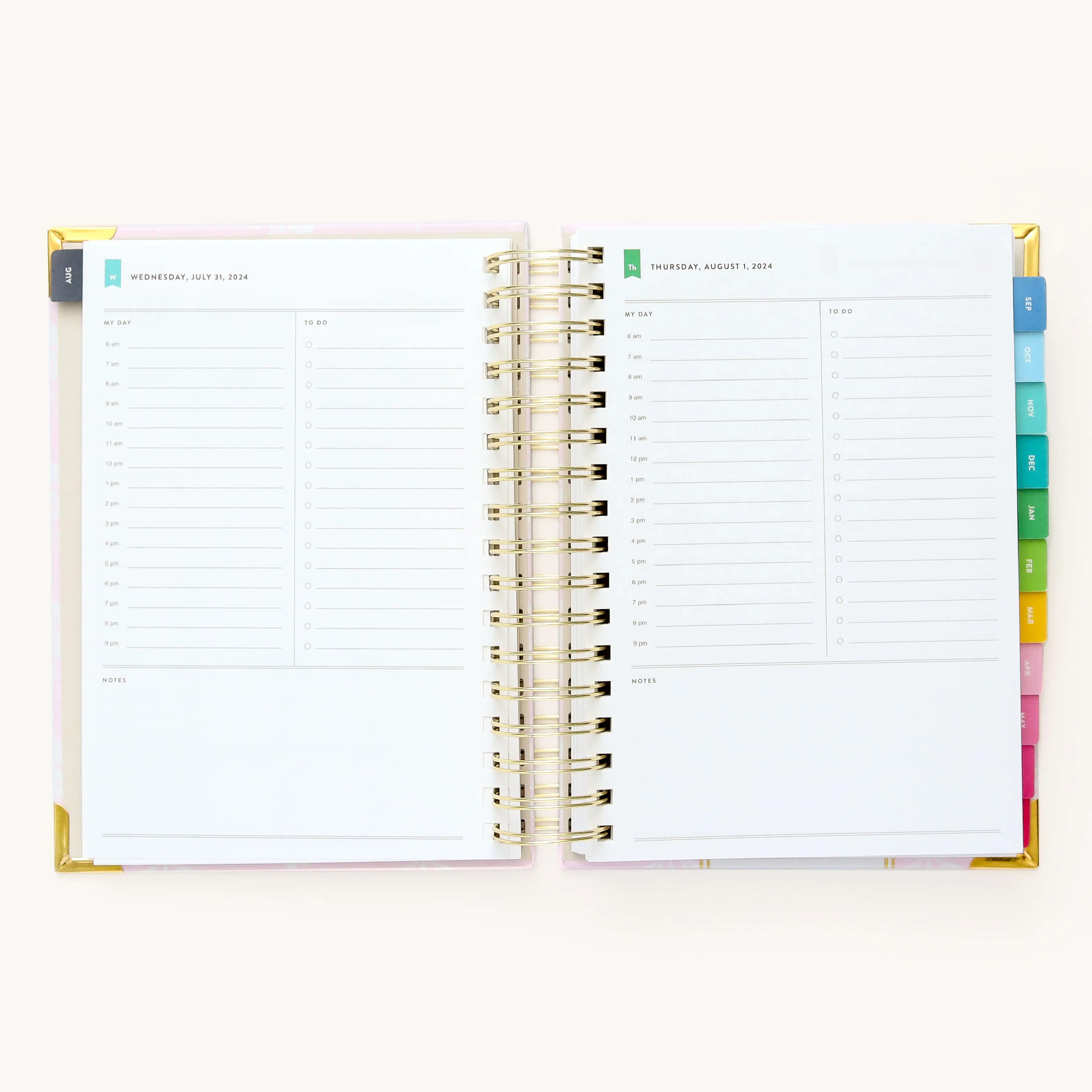 2024-2025 Daily Simplified Planner - Blush Block