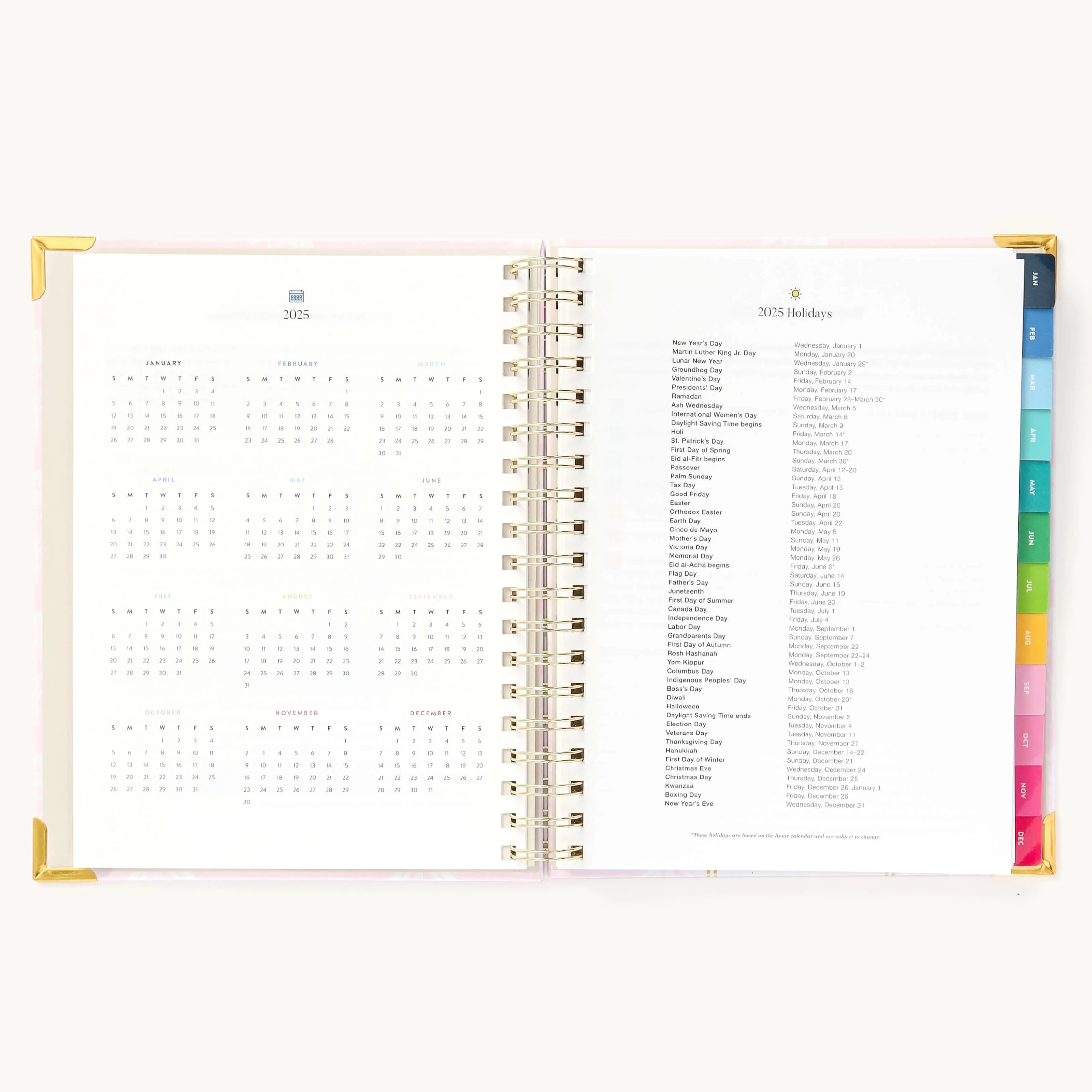2025 Weekly Simplified Planner - Blush Block