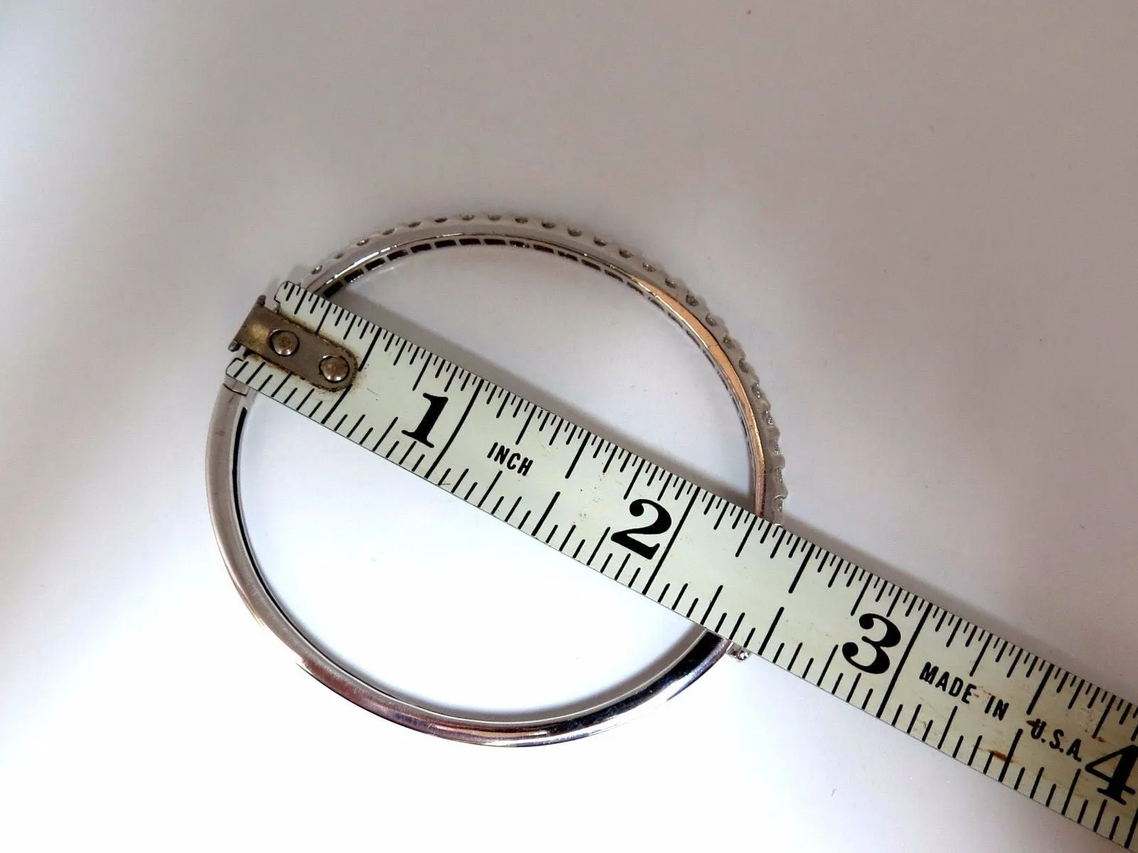 2.48ct natural round diamonds bangle bracelet g/vs common prong 14kt