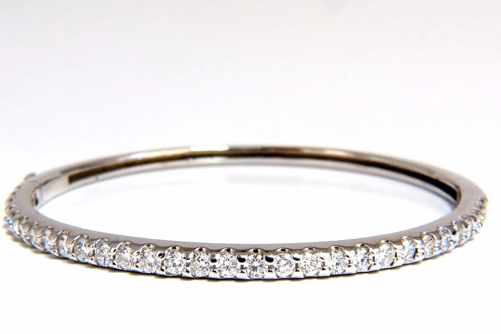 2.48ct natural round diamonds bangle bracelet g/vs common prong 14kt