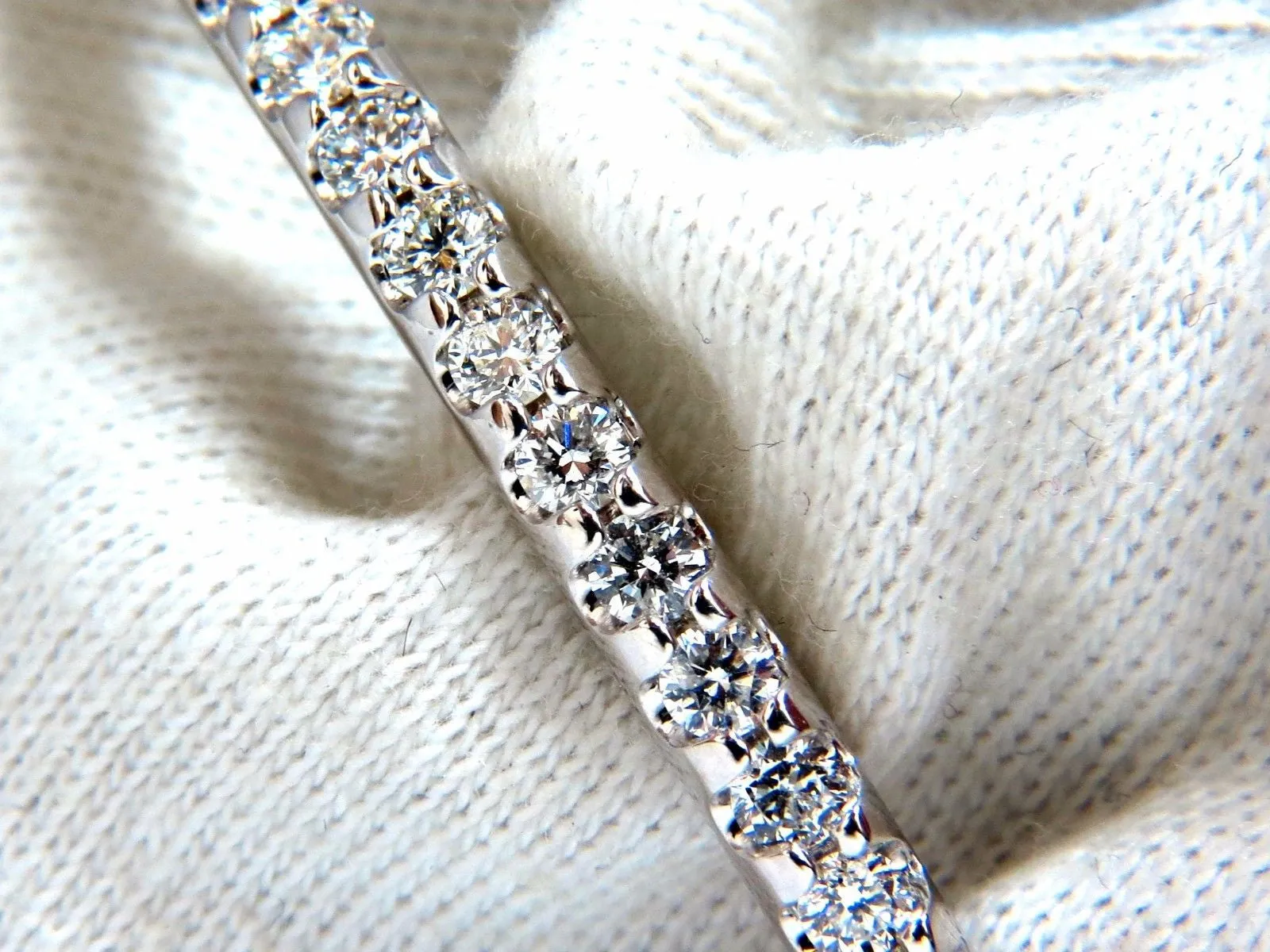 2.48ct natural round diamonds bangle bracelet g/vs common prong 14kt