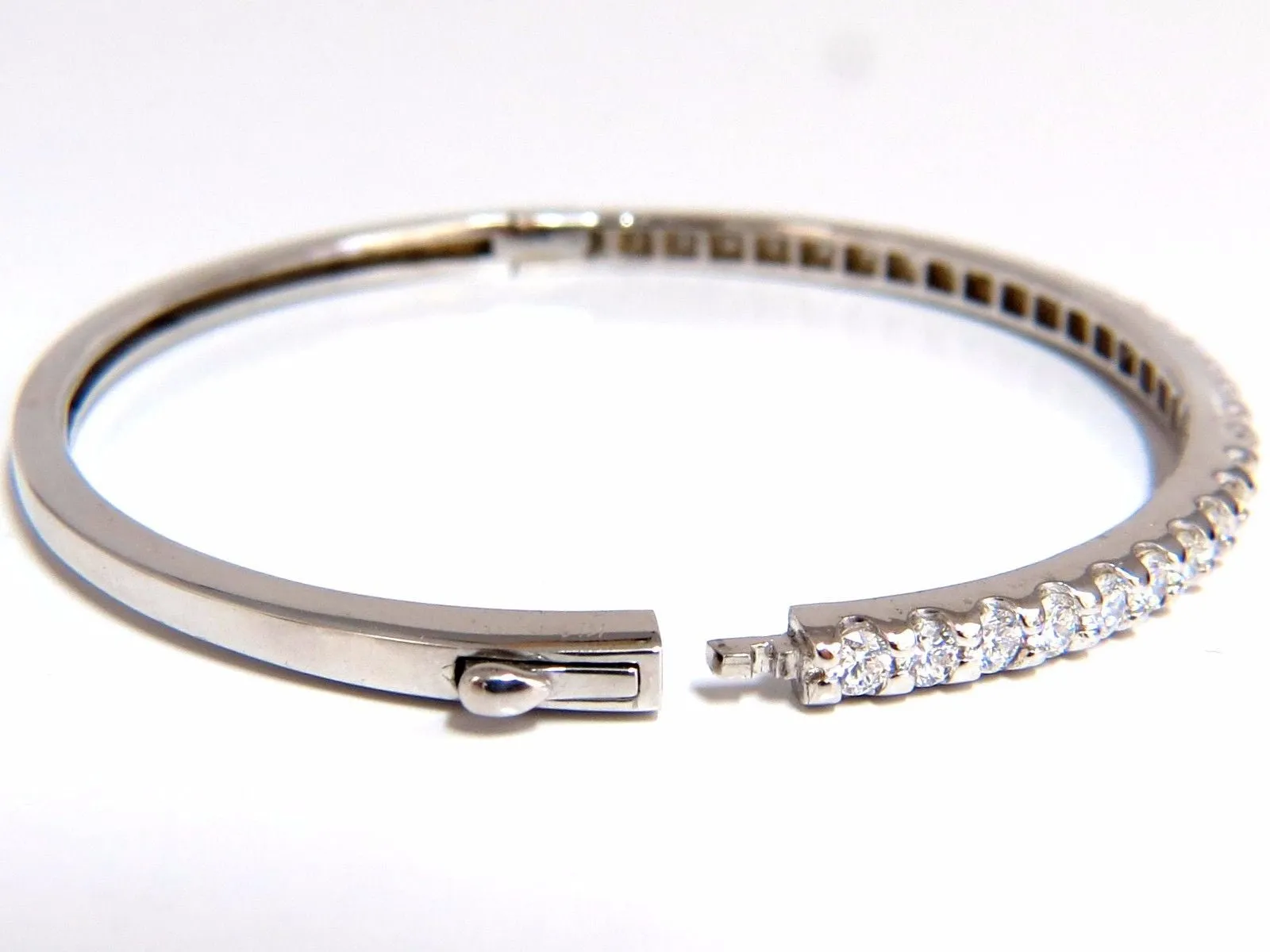 2.48ct natural round diamonds bangle bracelet g/vs common prong 14kt