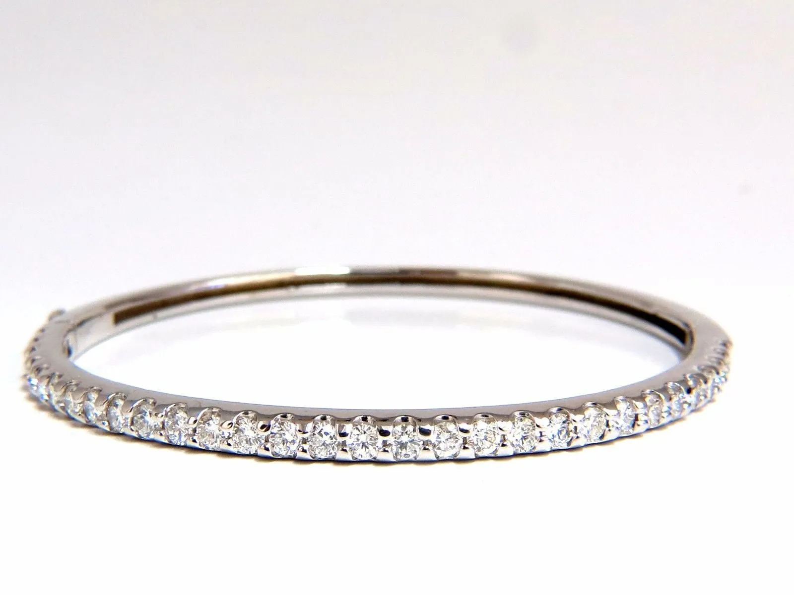 2.48ct natural round diamonds bangle bracelet g/vs common prong 14kt