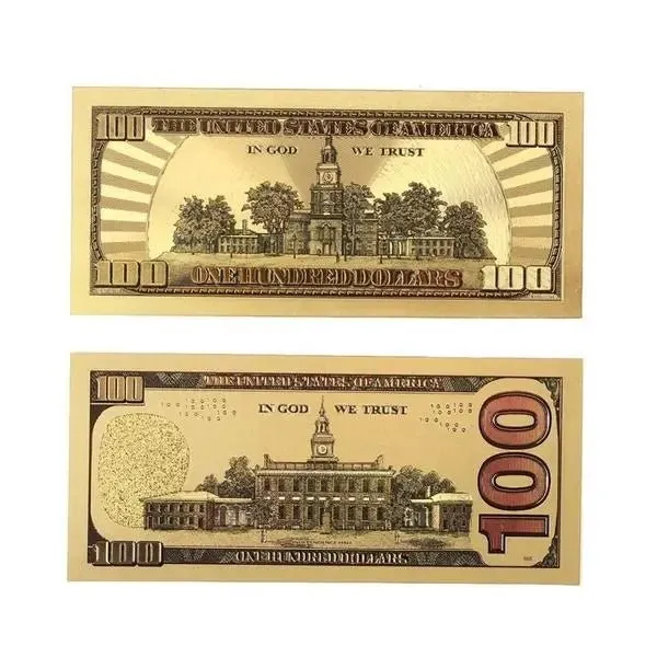 24k Gold Plated $100 Dollar Bill For Manifesting Abundance