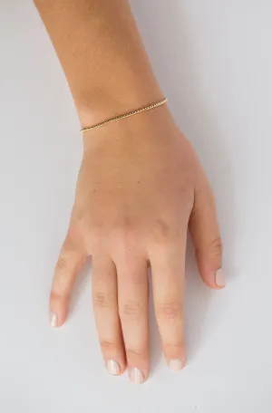 2mm 14k Yellow Gold Filled Bead Bracelet