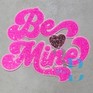 3Blues Designs |   Be Mine Sequin Iron-on Patch