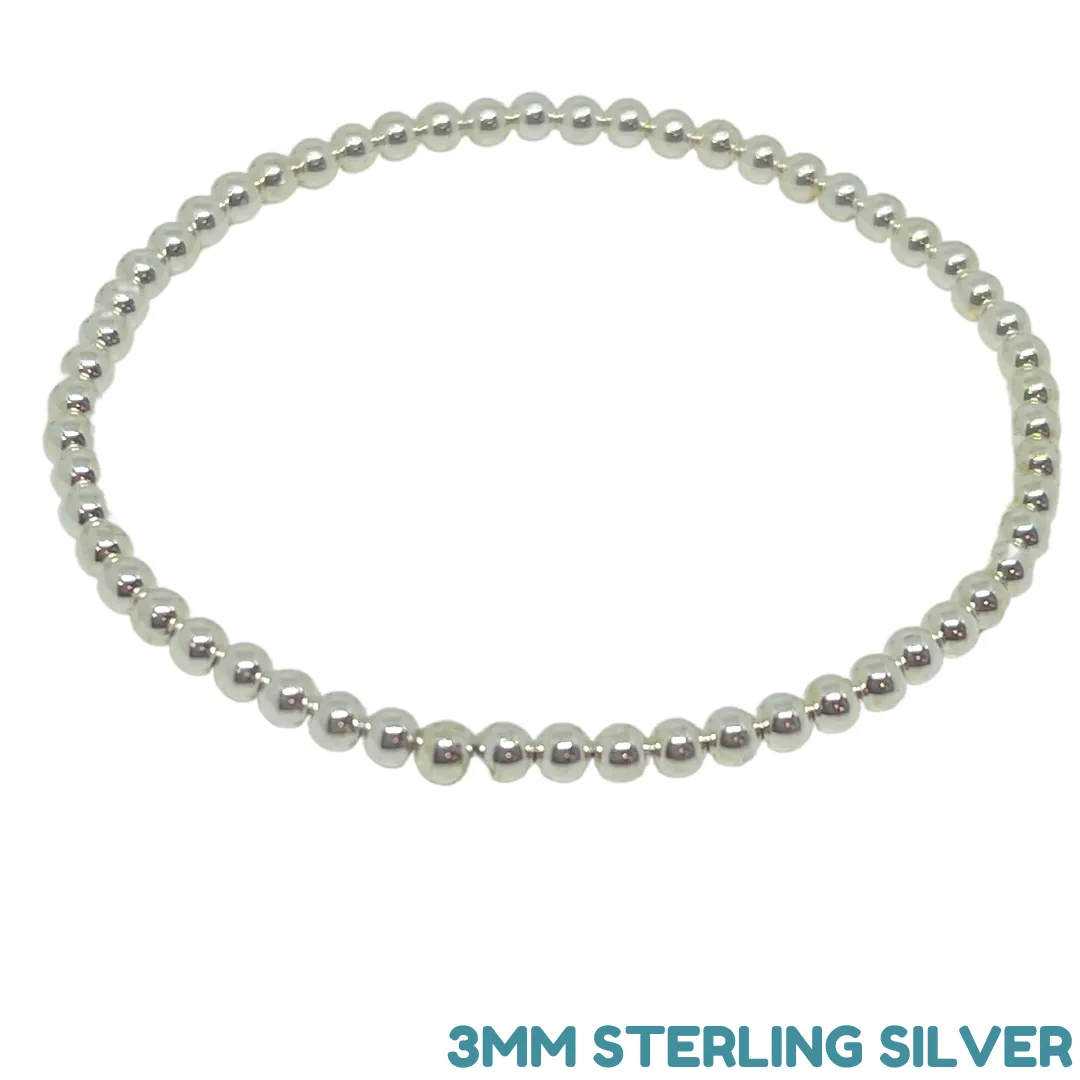 3MM - Sterling Silver Stretch Bracelet