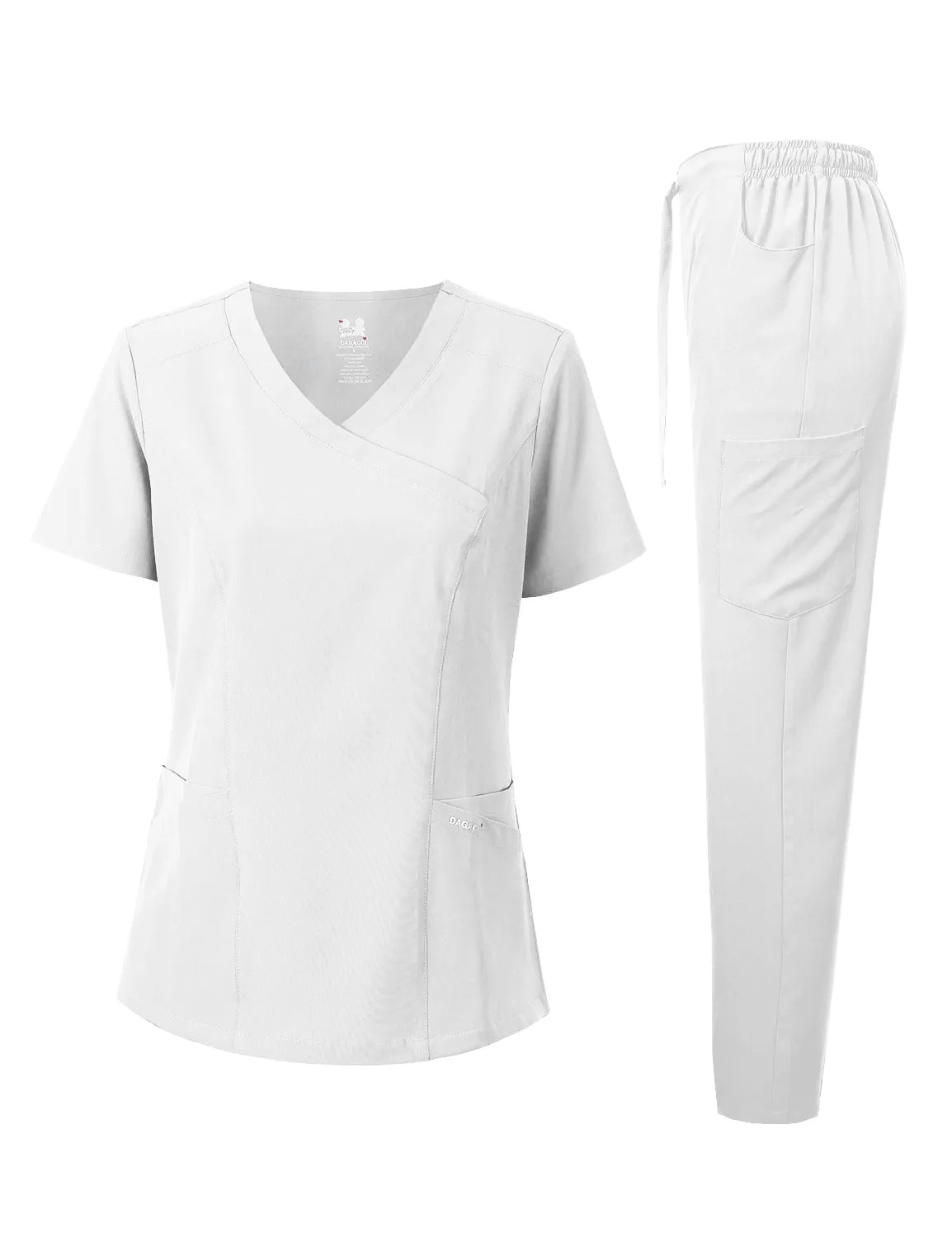 4-Way Stretch Y-Neck Medical Scrub Sets [FS2300]