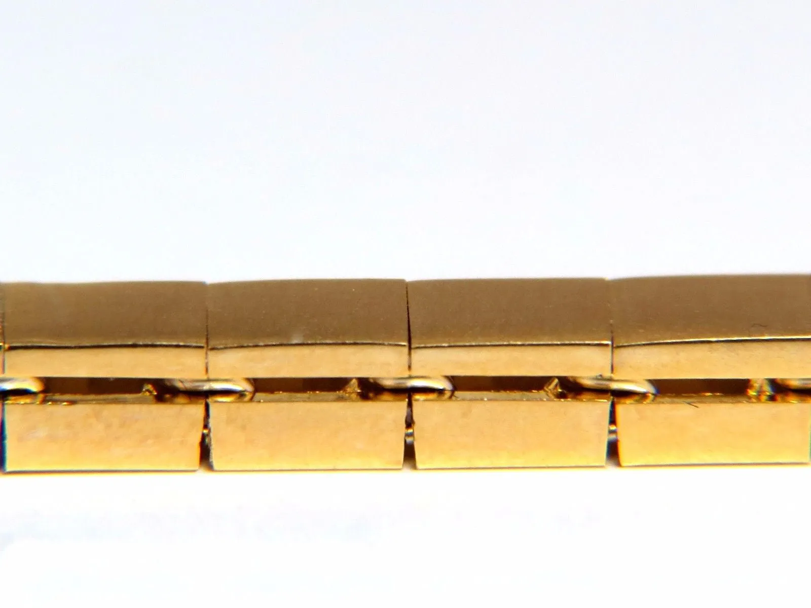 .40ct diamonds box bead set bracelet 14kt satin brush finish