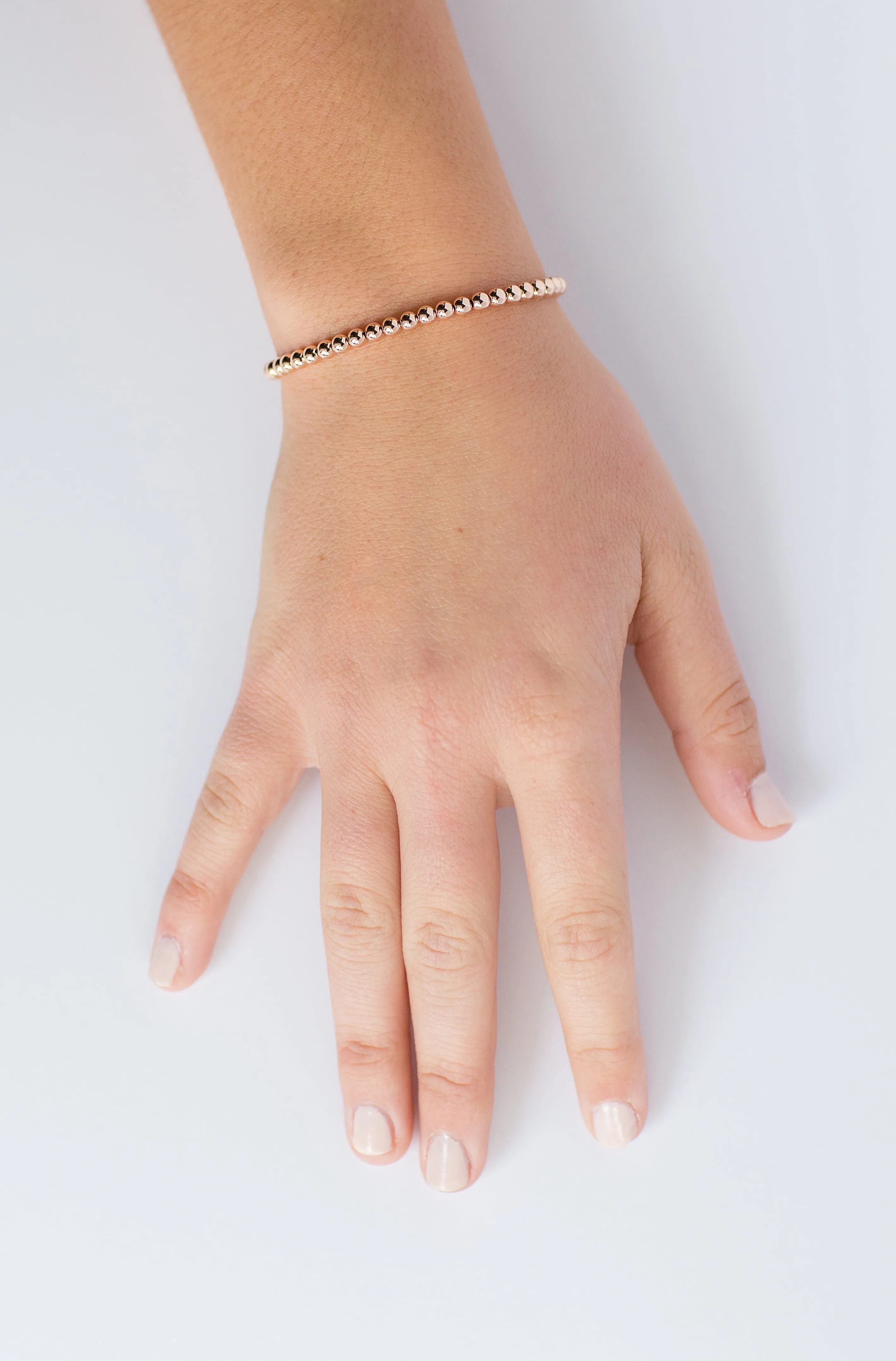 4mm 14k Yellow Gold Filled Bead Bracelet