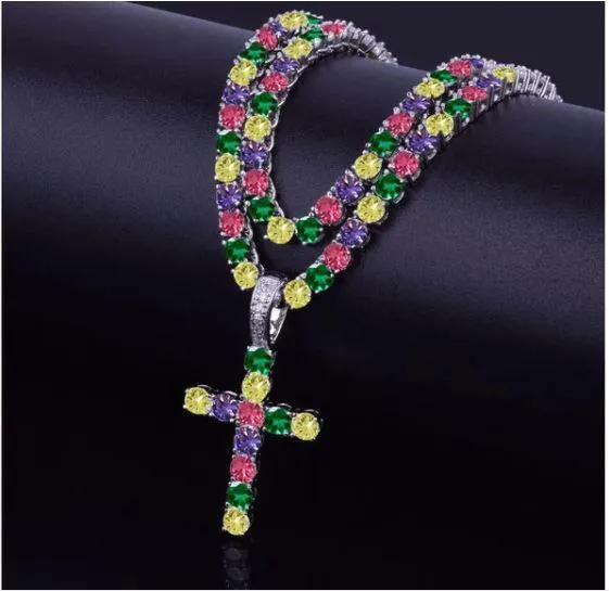 4MM CROSS   TENNIS CHAIN SET