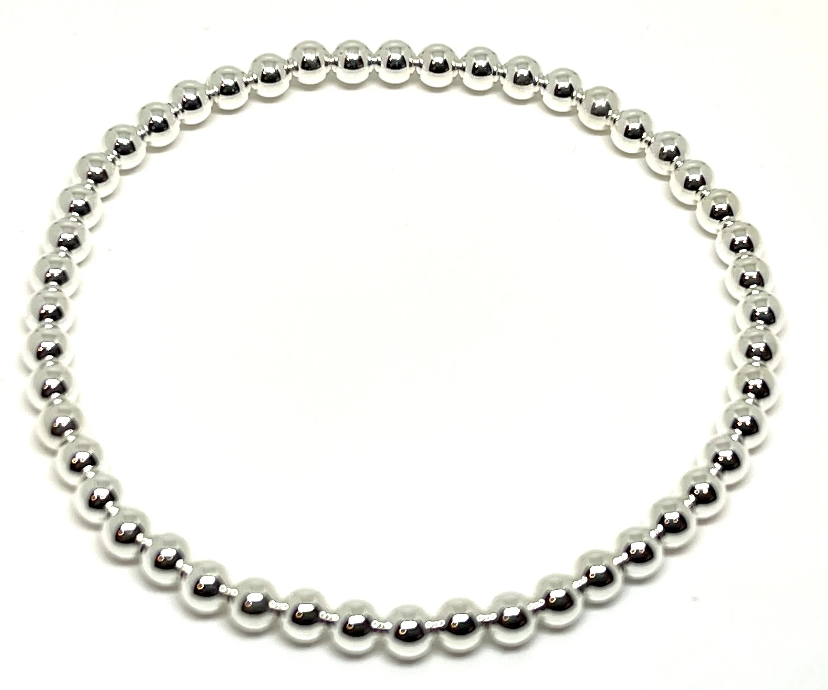 4MM- Sterling Silver Stretch Bracelet