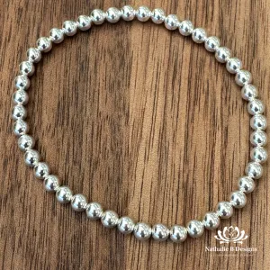 4MM- Sterling Silver Stretch Bracelet