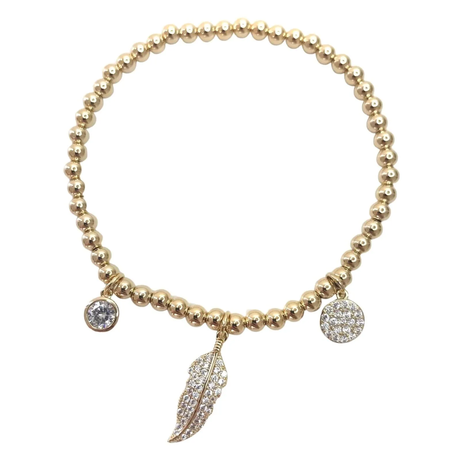 Absolute Floaty Feather Bracelet - Gold
