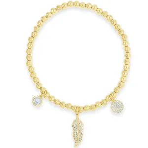 Absolute Floaty Feather Bracelet - Gold