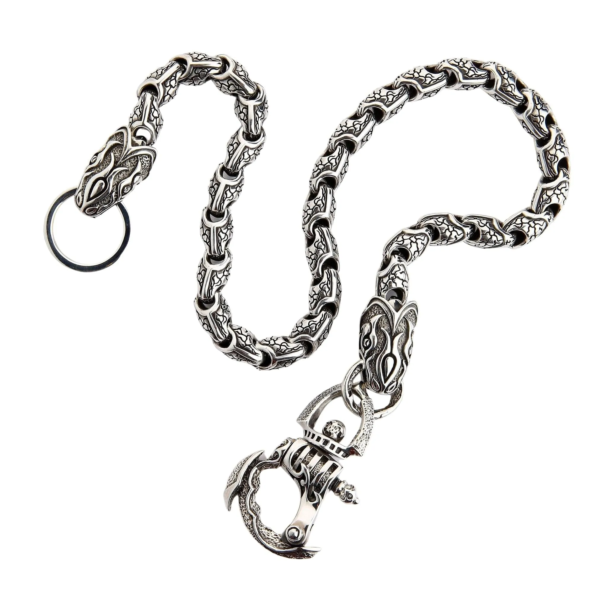 Anaconda Snake Sterling Silver Wallet Chain