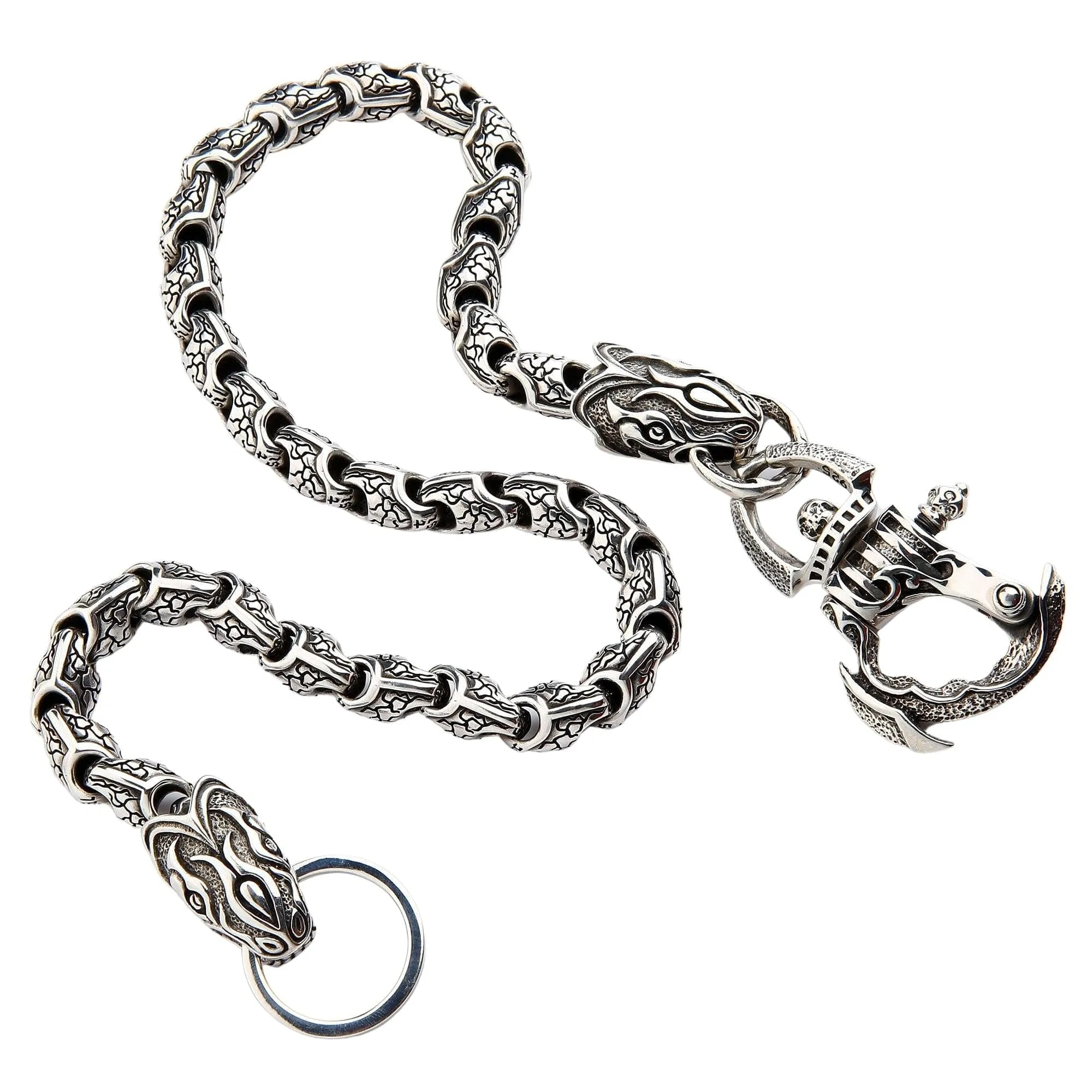 Anaconda Snake Sterling Silver Wallet Chain