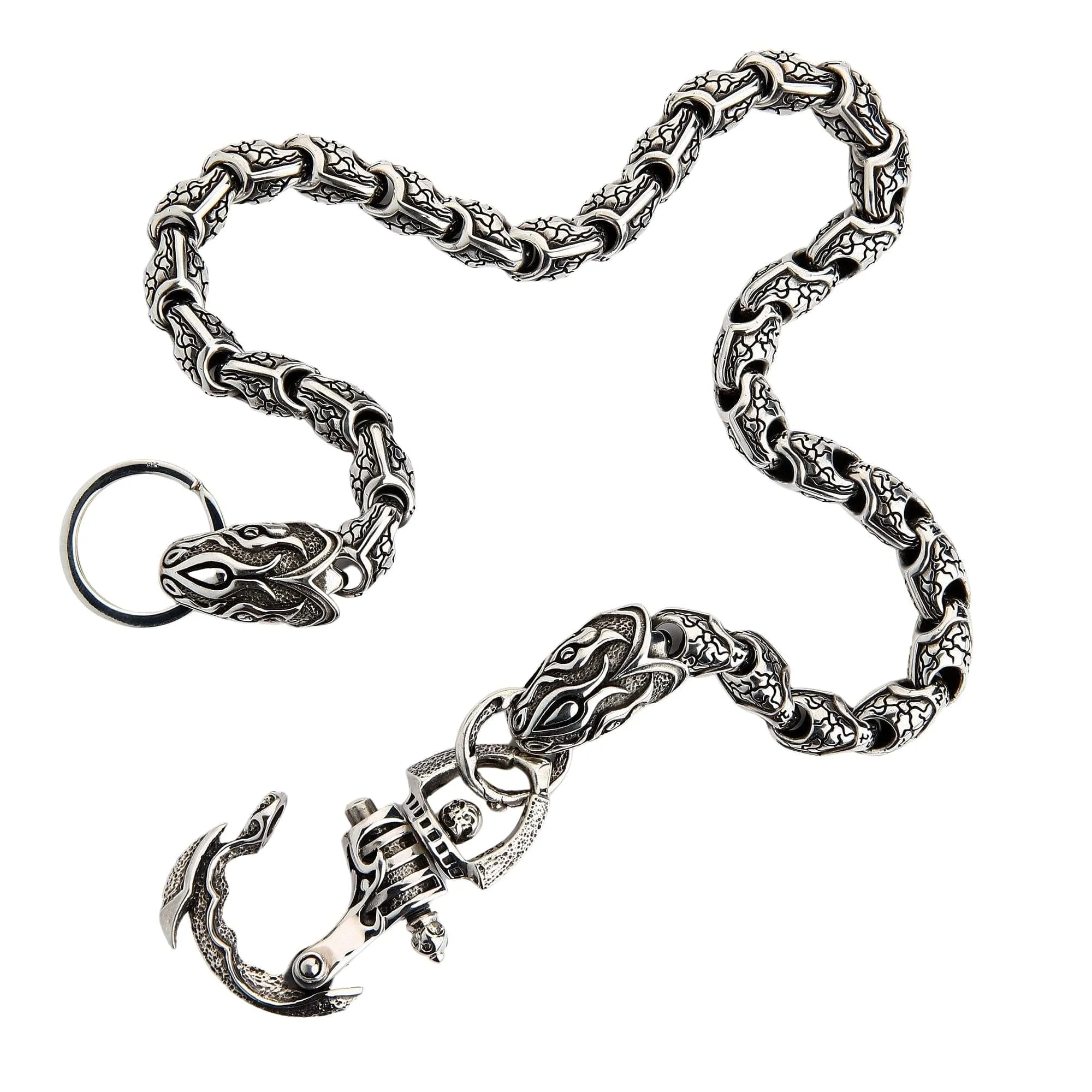 Anaconda Snake Sterling Silver Wallet Chain