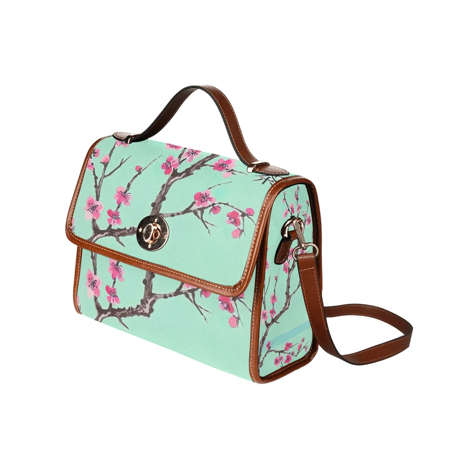 Arizona Green Tea Pattern Waterproof Canvas Bag-Brown