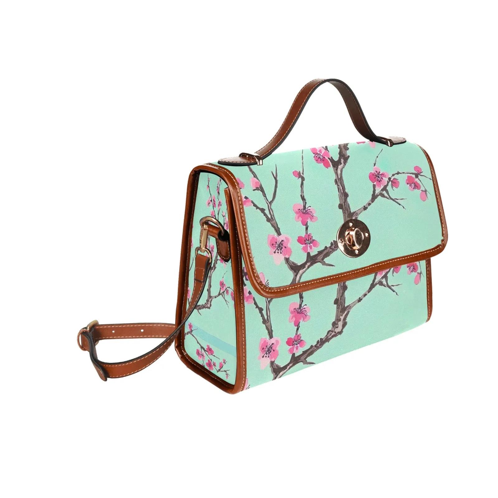 Arizona Green Tea Pattern Waterproof Canvas Bag-Brown