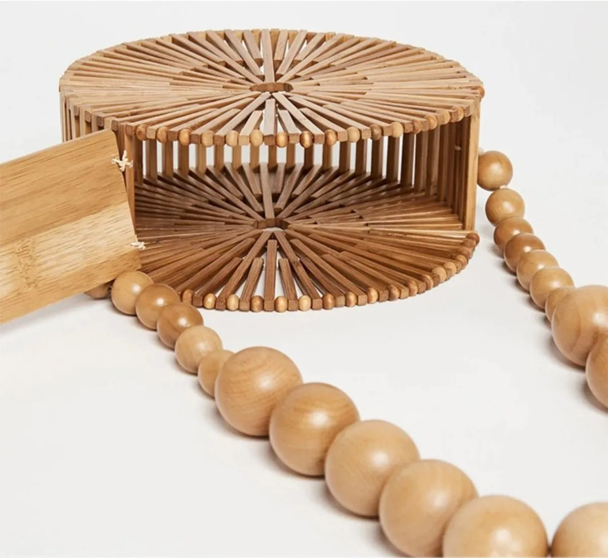 Artisanal Bamboo Sphere Clutch