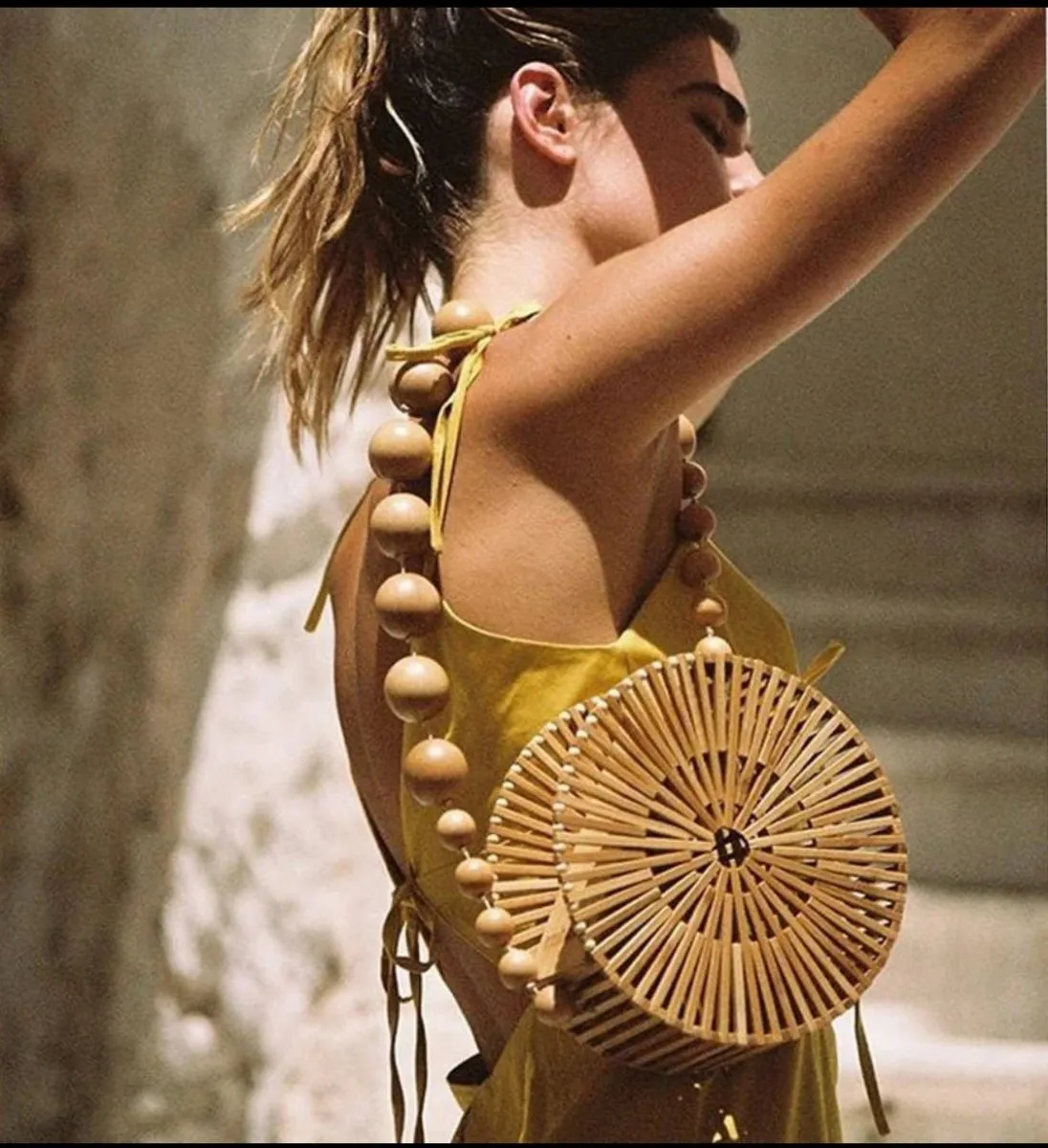 Artisanal Bamboo Sphere Clutch