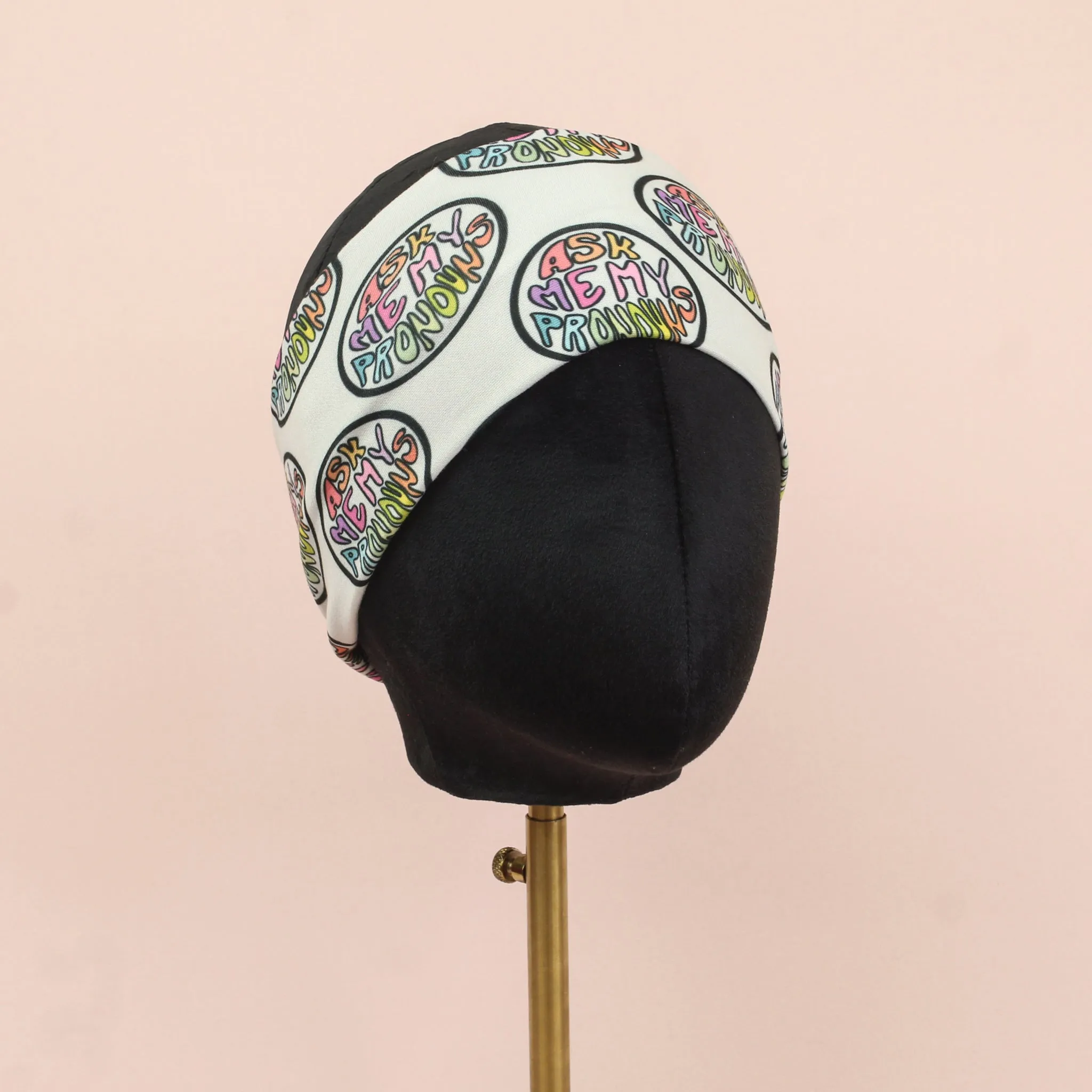 Ask Me Pronouns Stretch Headband