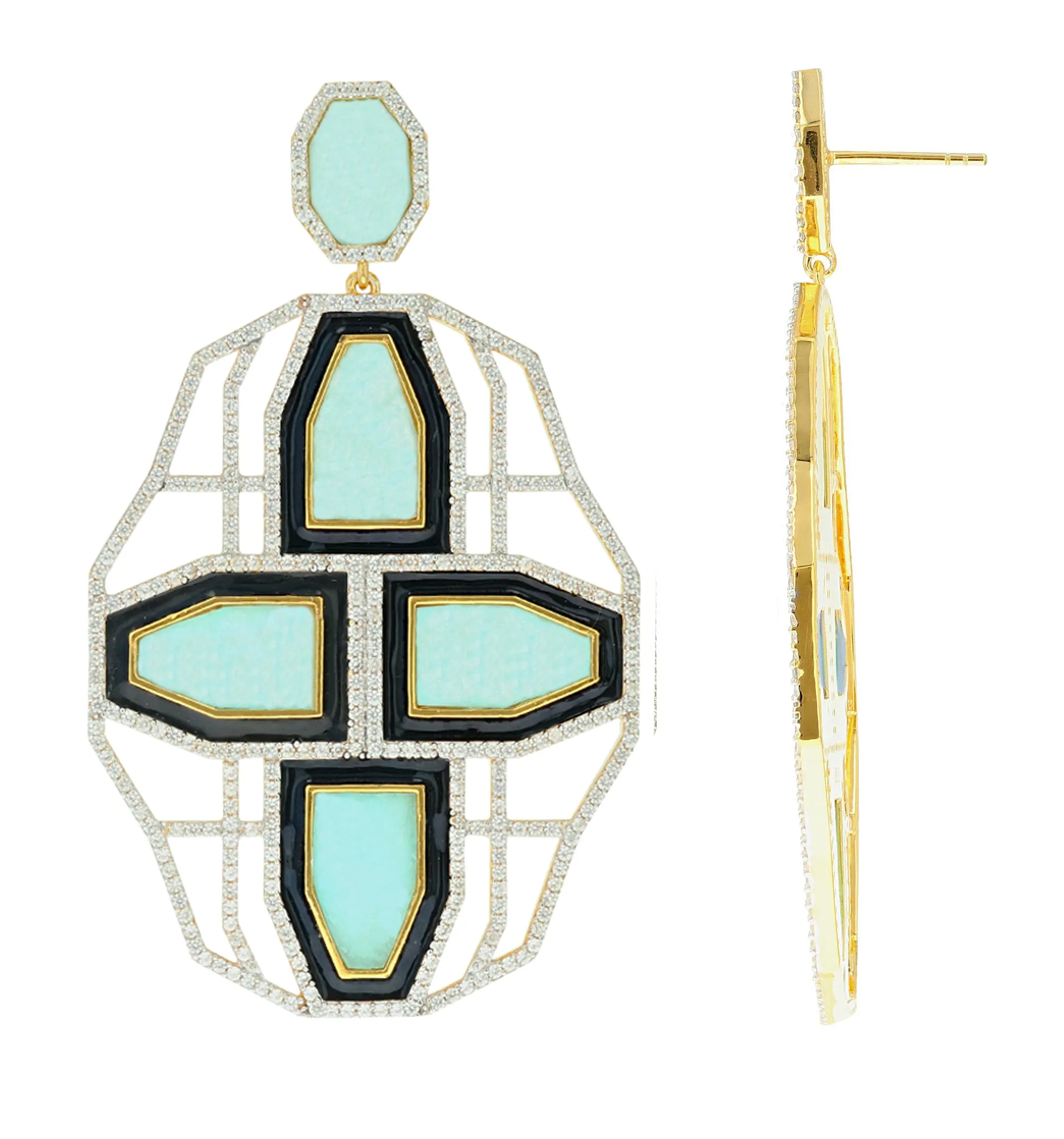 Aurora Dawn Earring - Amazonite