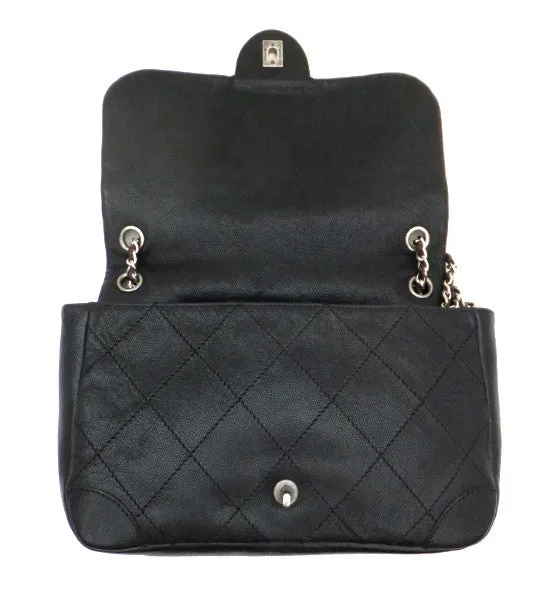Authentic Chanel Black Caviar Distressed Jumbo   Wallet