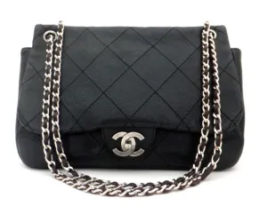 Authentic Chanel Black Caviar Distressed Jumbo   Wallet