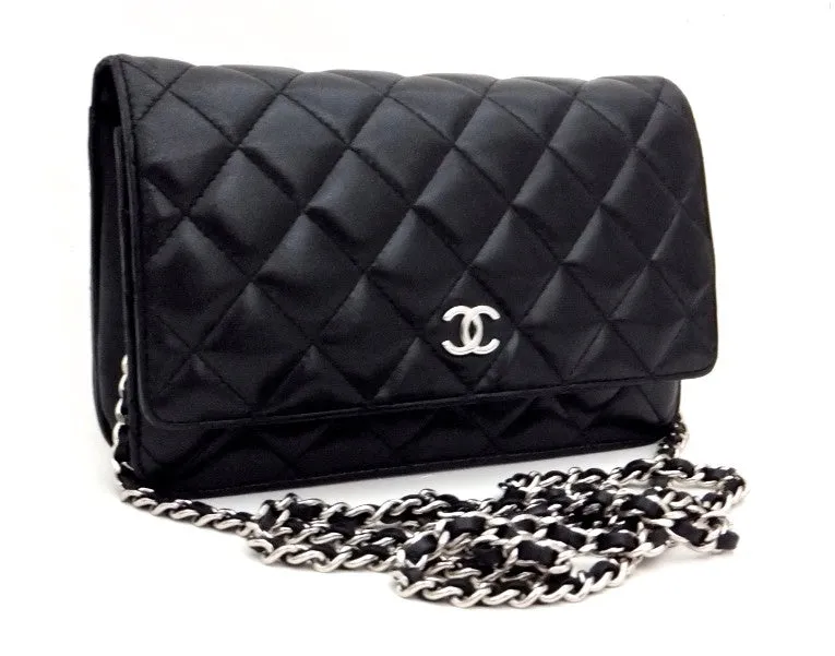Authentic Chanel Black Wallet On Chain (WOC)