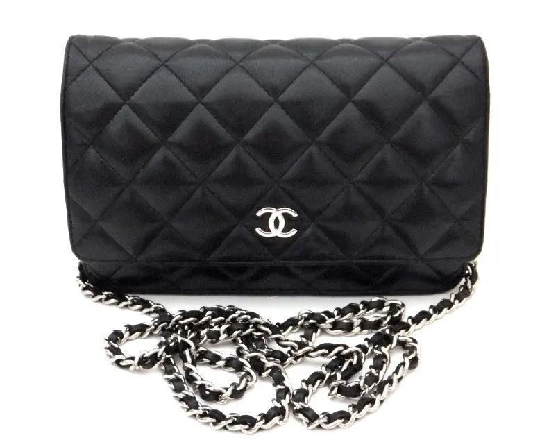 Authentic Chanel Black Wallet On Chain (WOC)
