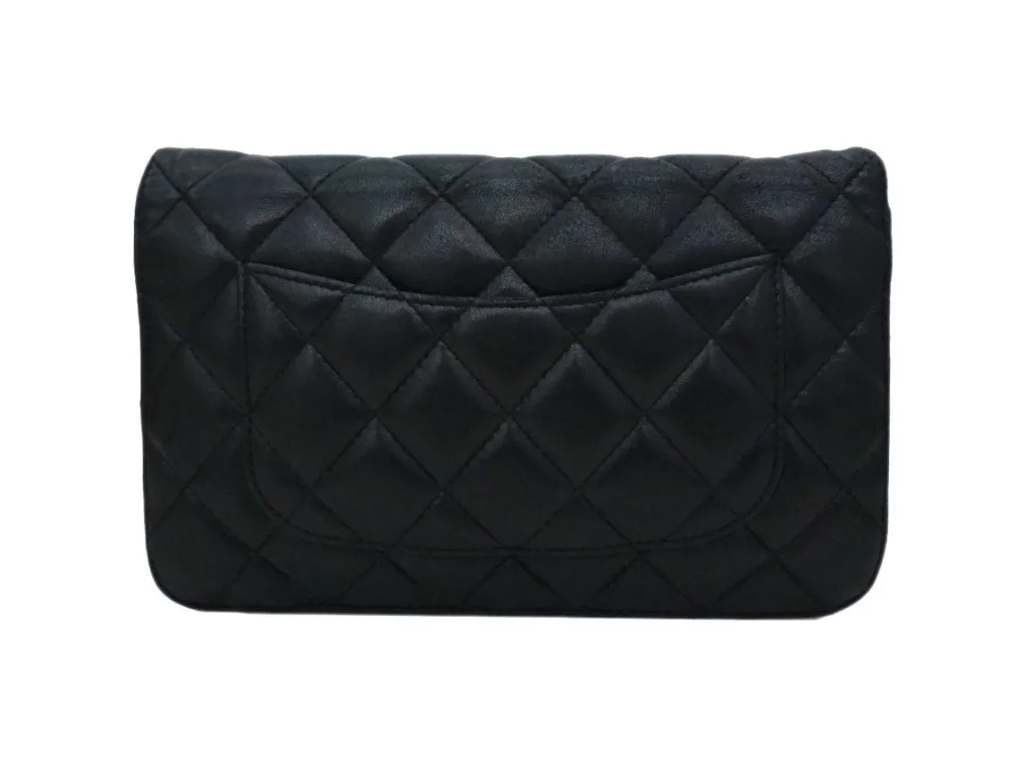 Authentic Chanel Black Wallet On Chain (WOC)