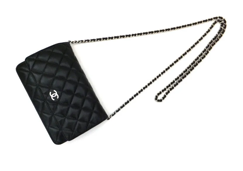 Authentic Chanel Black Wallet On Chain (WOC)