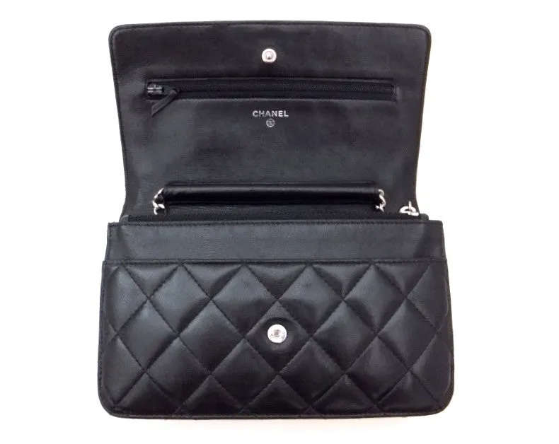Authentic Chanel Black Wallet On Chain (WOC)