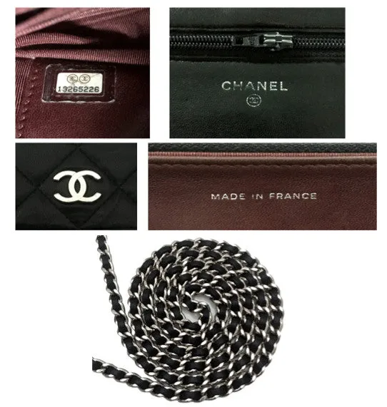 Authentic Chanel Black Wallet On Chain (WOC)